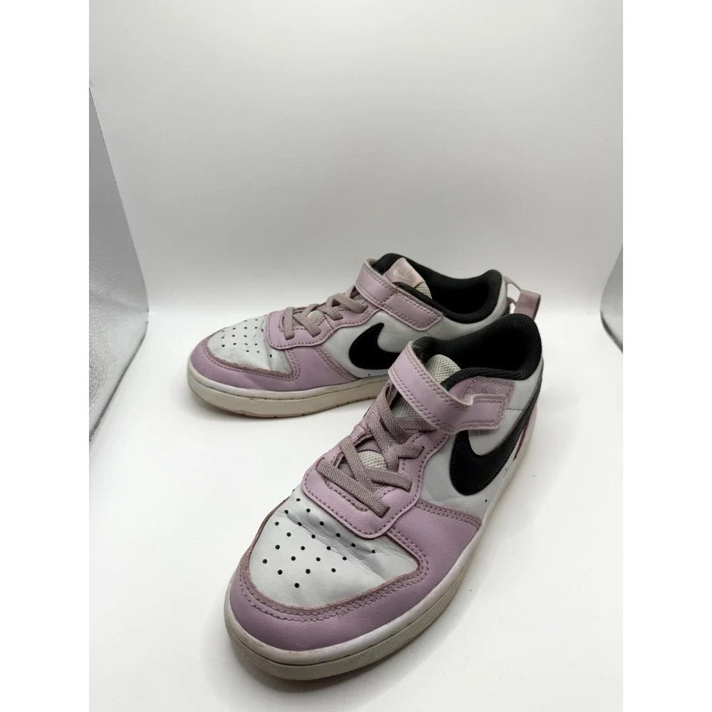 Nike Court Borough Low 2 PS BQ5451-005 Girls 3 Sneaker Iced Lilac Leather Shoes